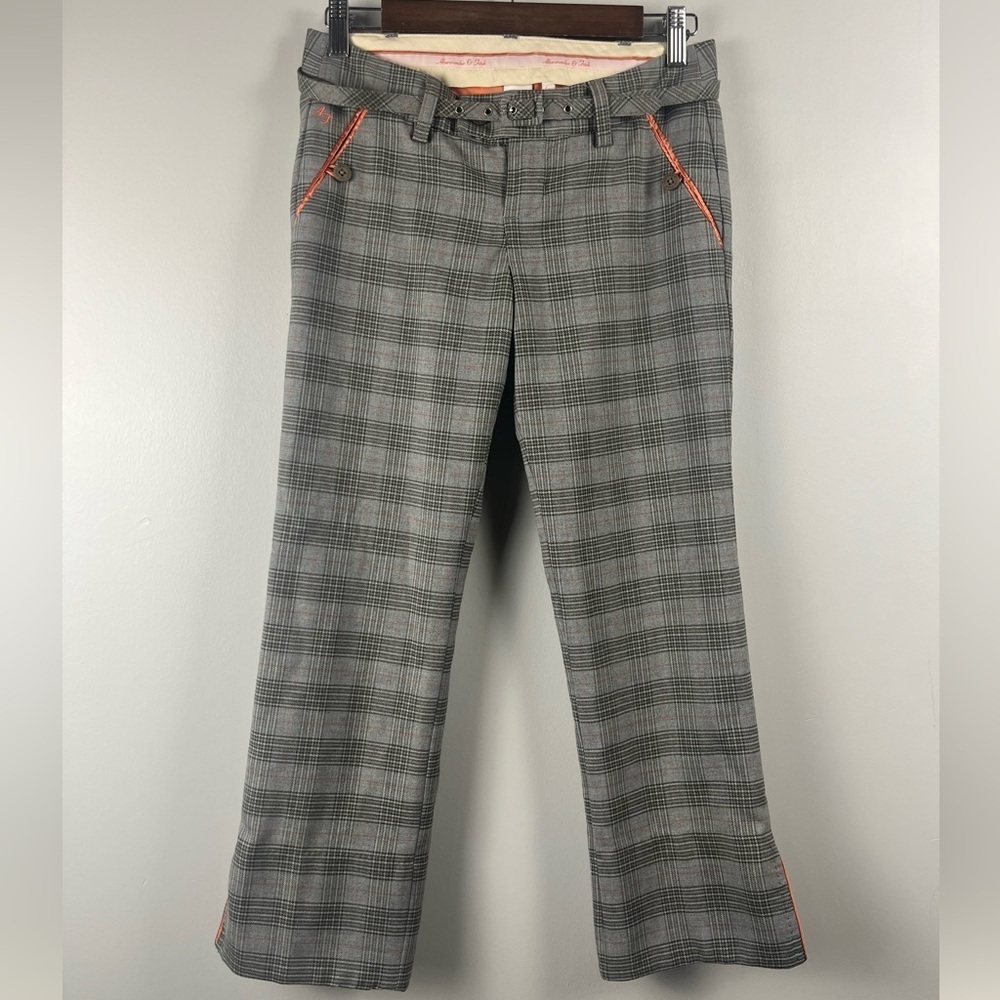 Vintage Y2K Abercrombie & Fitch Wool blend petal pushers crop plaid pants 00